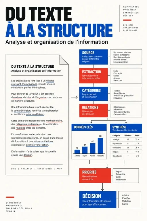 Illustration du fonctionnement de Napkin AI transformant du texte en diagramme professionnel